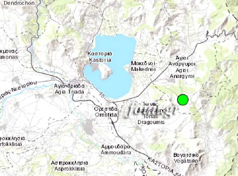 Σεισμός τη νύχτα στην Καστοριά