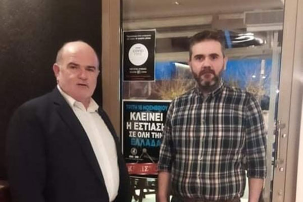 Ο Αλέκος Βουτυρής με το Γιώργο Καββαθά για την κινητοποίηση της Τρίτης