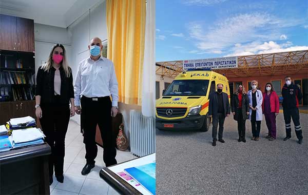 Επίσκεψη στο Μαμάτσειο Νοσοκομείο Κοζάνης και το Μποδοσάκειο Νοσοκομείο Πτολεμαΐδας πραγματοποίησε η Αντιπεριφερειάρχης Π.Ε. Κοζάνης