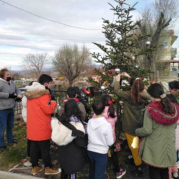 Οι μαθητές του Δημοτικού σχολείου Δρεπάνου στόλισαν το Χριστουγεννιάτικο δέντρο στην πλατεία της κοινότητας
