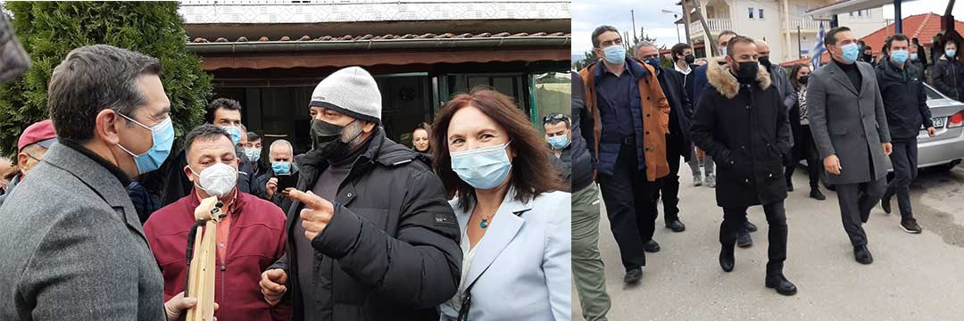 Ο Αλέξης Τσίπρας στον Άγιο Δημήτριο Κοζάνης -Του πρόσφεραν μια ποντιακή λύρα