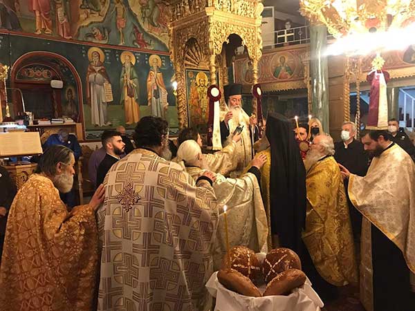 Τελέστηκε ο πανηγυρικός αρχιερατικός εσπερινός στον Άγιο Αθανάσιο Κοζάνης
