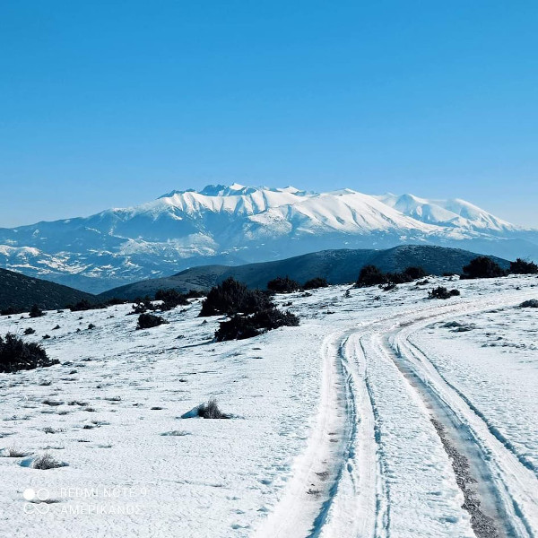 Ο Όλυμπος όπως φαίνεται από τα Μεταξά Κοζάνης