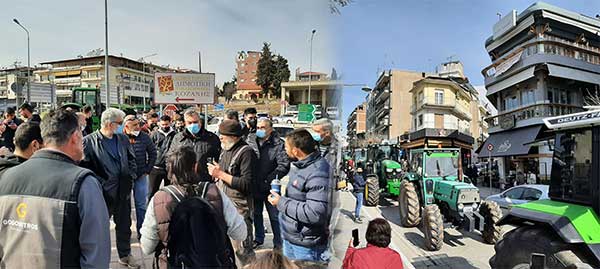 Οι αγρότες με τα τρακτέρ τους παρελαύνουν στην Κοζάνη: Όχι στο ξεκλήρισμα της αγροτιάς