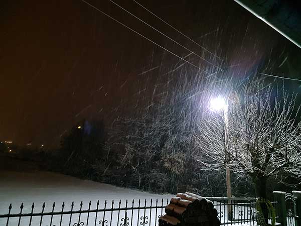 Αρκετή χιονόπτωση στη Μεταμόρφωση Κοζάνης (Φωτογραφίες)