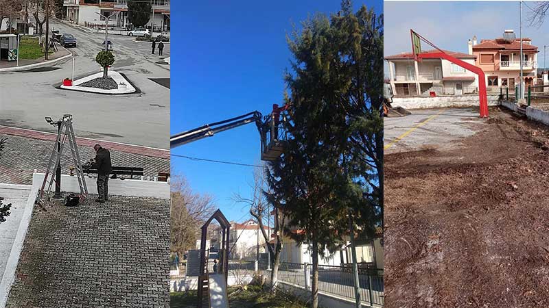 Καθαριότητα, κλάδεμα και επισκευή φωτιστικών στα Πετρανά