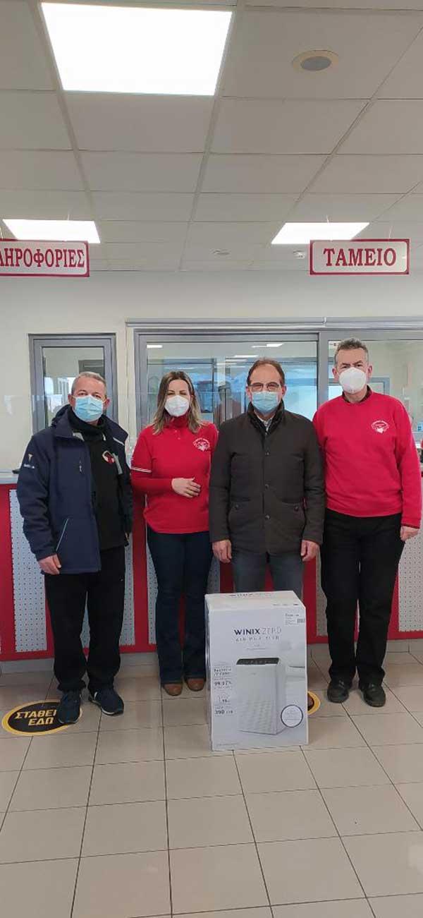 Ευχαριστήριο της “Γέφυρας Ζωής” για τη δωρεά καθαριστή αέρα