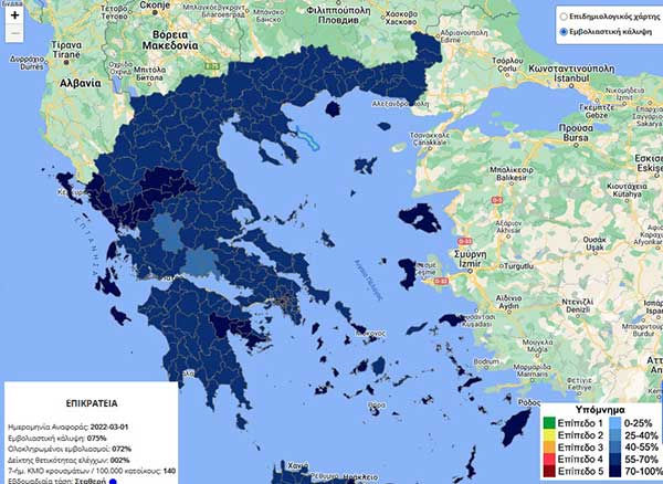 Τα ποσοστά εμβολιαστικής κάλυψης στη Δυτική Μακεδονία