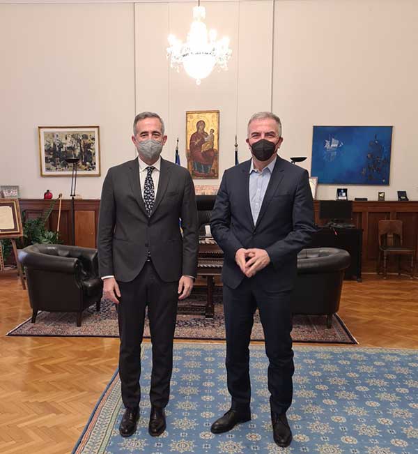 Συνάντηση συνεργασίας του Βουλευτή Π.Ε Κοζάνης Στάθη Κωνσταντινίδη με τον Υφυπουργό Εσωτερικών Σταύρο Καλαφάτη