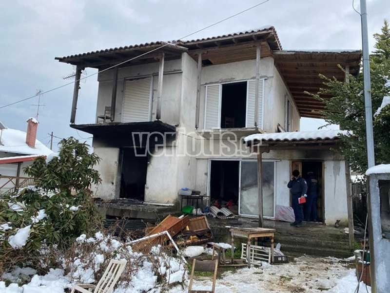 59χρονος νεκρός από φωτιά σε διώροφη κατοικία στον Τριπόταμο Βέροιας