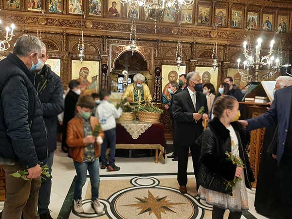 Των Βαΐων στον Ιερό Ναό Αγίου Δημητρίου Κοζάνης