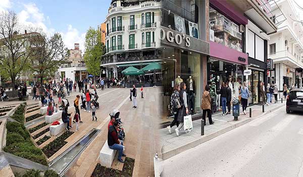 Η εικόνα στους δρόμους και την κεντρική πλατεία της Κοζάνης
