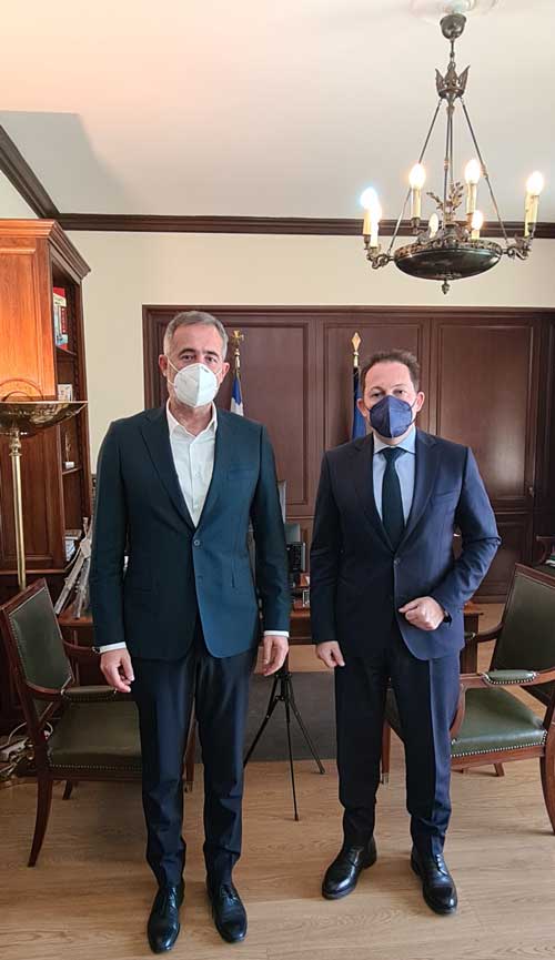 Συνάντηση συνεργασίας του Στάθη Κωνσταντινίδη με τον Αναπληρωτή Υπουργό Εσωτερικών, Στέλιο Πέτσα