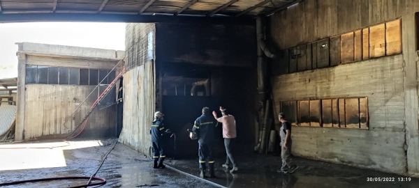 Φωτιά στην αποθήκη ξυλείας ΓΙΩΤΑΣ Α.Ε.στα Γρεβενά