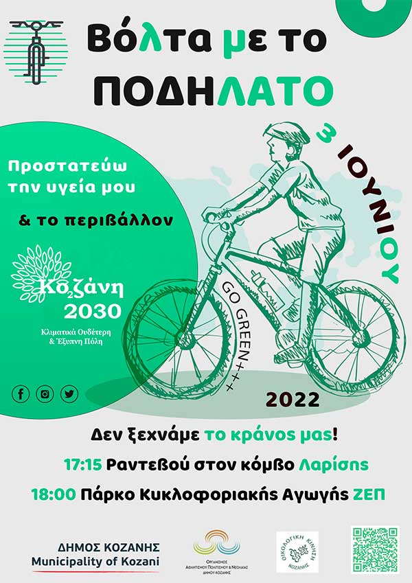 Παγκόσμια Ημέρα Ποδηλάτου με ποδηλατάδα για μικρούς & μεγάλους!