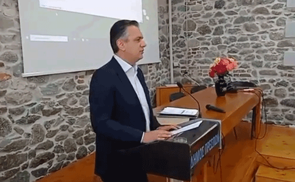 Ο Γιώργος Κασαπίδης στις Πρέσπες για την έναρξη των εργασιών της διασυνοριακής διάβασης του Λαιμού