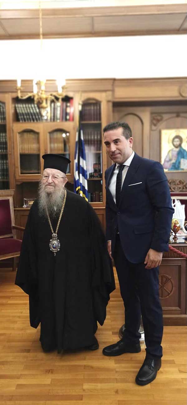 Με τον Παναγιώτατο Μητροπολίτη Θεσσαλονίκης κ. κ. Άνθιμο συναντήθηκε ο Χάρης Κάτανας