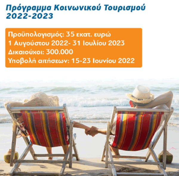 Ξεκινούν σήμερα οι αιτήσεις για το πρόγραμμα Κοινωνικού Τουρισμού της ΔΥΠΑ 2022-2023