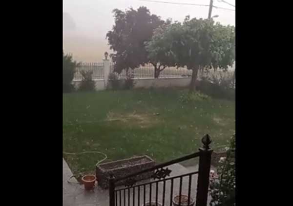 Μεγάλη χαλαζόπτωση στο Βατερό