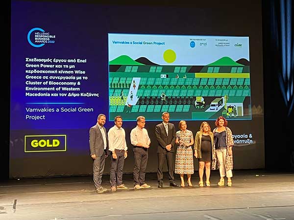 Enel Green Power: Ακόμη μια διάκριση για το «Vamvakies a Social Green Project»