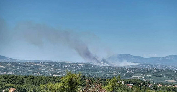 Μεγάλη φωτιά στο Σχηματάρι Βοιωτίας