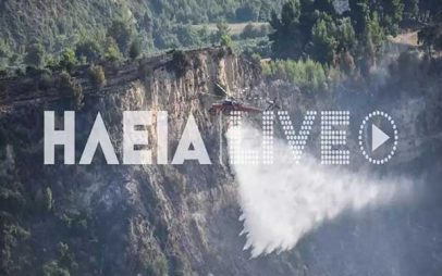 Φωτιά στην Ηλεία: Μεγάλη αναζωπύρωση στην Κορυφή – Αναφορές ότι οι φλόγες κινούνται προς το χωριό