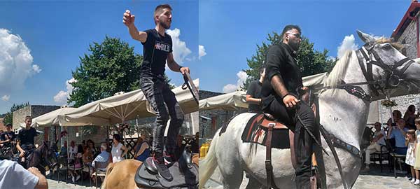 Οι καβαλάρηδες της Βλάστης στο πανηγύρι του Αγίου Παντελεήμονα