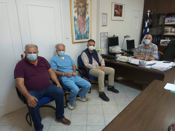 Επίσκεψη του Περιφερειάρχη Γιώργου Κασαπίδη, του Γιώργου Μαργαρίτη και του Τοπαλίδη Ηλία στο Γ.Ν. Κοζάνης «Μαμάτσειο»