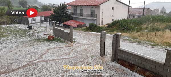 Χαλαζόπτωση για 20 λεπτά στις Πρέσπες την Πέμπτη το απόγευμα