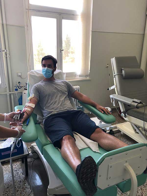 Σταθμός Αιμοδοσίας “Μαμάτσειου”: Προσήλθε να αιμοδοτήσει αν και παντρεύεται σε λίγες μέρες
