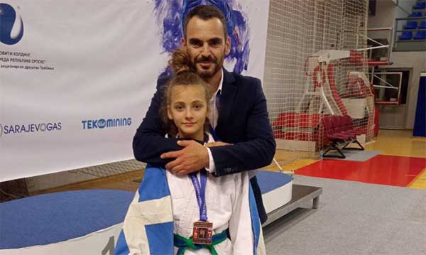 Στην τρίτη θέση η Κίρκη Καντιρλιώτη του Αρίσταρχου Κοζάνης στο Βαλκανικό πρωτάθλημα Τζούντο παίδων Β