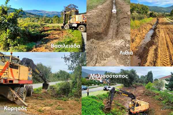 Σε εξέλιξη οι εργασίες καθαρισμού πρανών και αποστραγγιστικών αυλάκων σε όλες τις δημοτικές ενότητες Καστοριάς