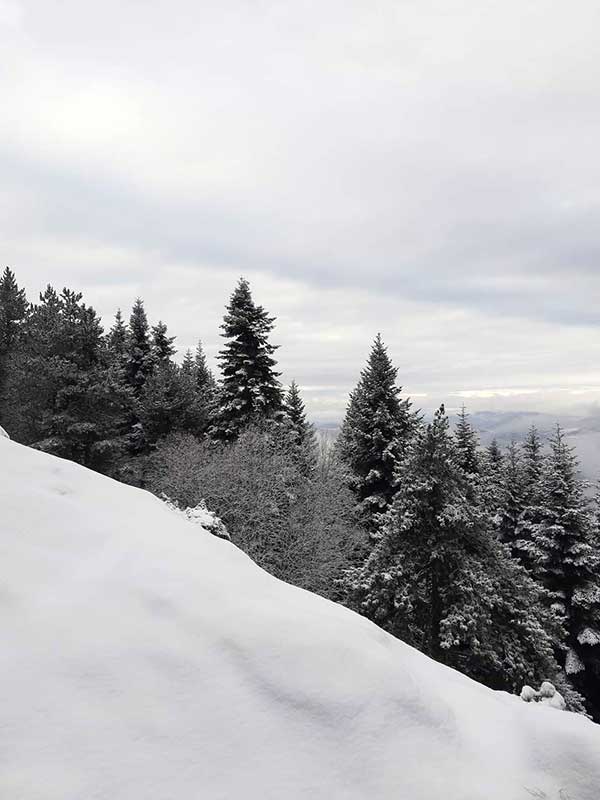 Όμορφες εικόνες από τα χιονισμένα Πιέρια όρη
