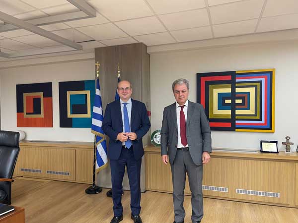 Συνάντηση του Γιώργου Αμανατίδη με τον υπουργό Εργασίας και Κοινωνικών Υποθέσεων Κωστή Χατζηδάκη