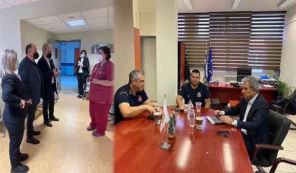 Το νοσοκομείο Πτολεμαϊδας και τη Σχολή Πυροσβεστών Πτολεμαϊδας επισκέφτηκε ο Γιώργος Αμανατίδης