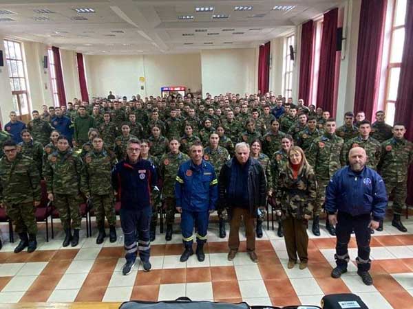 Εκπαίδευση για την καρδιοαναπνευστική αναζωογόνηση (ΚΑΡΠΑ) και τη χρήση απινιδωτή στην Πυροσβεστική Σχολή Τσοτυλίου