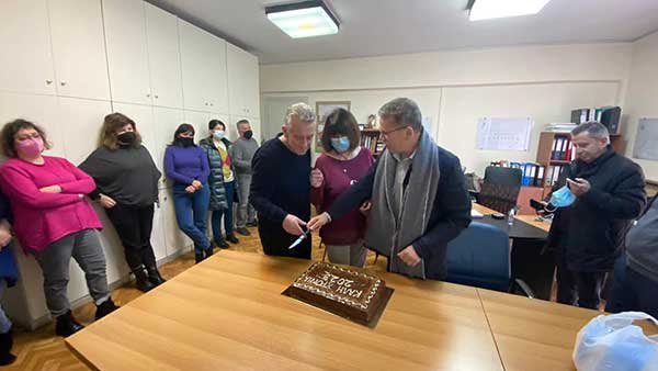 Κοπή της πρωτοχρονιάτικης πίτας στην Αντιδημαρχία Πολεοδομίας του Δήμου Κοζάνης