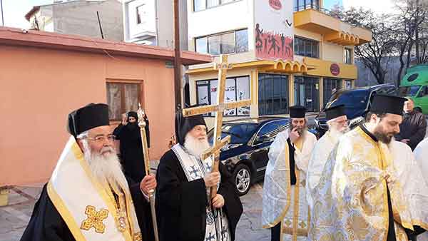 Υποδοχή του Σταυρού του Μεγάλου Κωνσταντίνου στον Ιερό Ναό Αγίου Κωνσταντίνου και Ελένης Κοζάνης