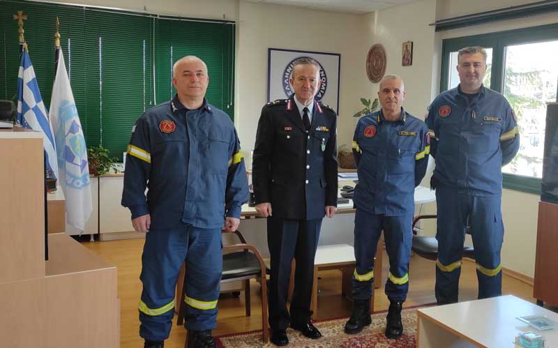 Εθιμοτυπική επίσκεψη του Διοικητή Πυροσβεστικών Υπηρεσιών Περιφέρειας Δυτικής Μακεδονίας με τον Γενικό Περιφερειακό Αστυνομικό Διευθυντή, Ταξίαρχο κ. Σπυρίδων Διόγκαρη
