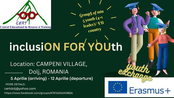 Πρόσκληση για συμμετοχή σε Ανταλλαγή Νέων Erasmus+ με τον ΟΕΝΕΦ στη Ρουμανία
