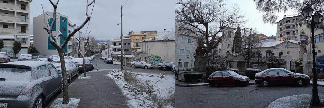 Ελαφριά πρωινή χιονόπτωση στην Κοζάνη -Καθαροί οι δρόμοι