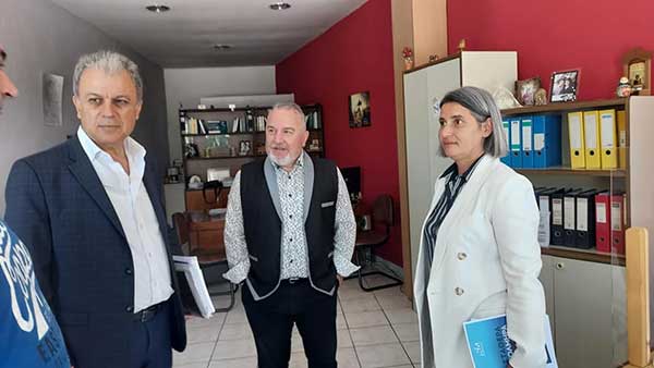 Επίσκεψη του Γιώργου Αμανατίδη και της Ευλαμπίας Πρώϊου στα Σέρβια