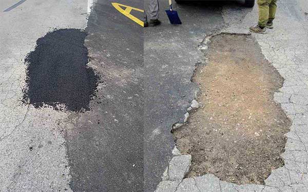 Επιδιόρθωση οδοστρώματος στην επαρχιακή οδό του Κήπου, από την ΠΕ Κοζάνης