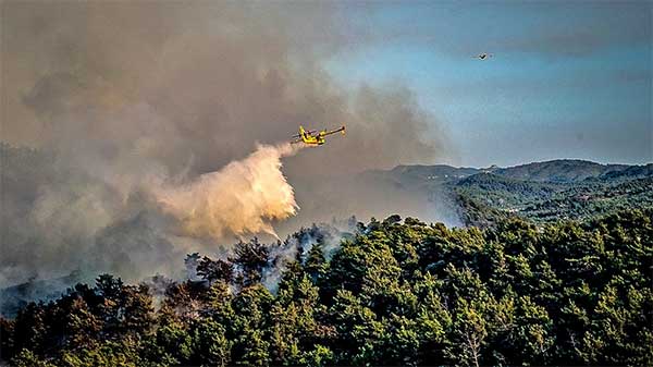 Καλύτερη η εικόνα της φωτιάς στη Ρόδο – Χωρίς ενιαίο ενεργό μέτωπο οι πυρκαγιές σε Δ. Αττική και Λουτράκι