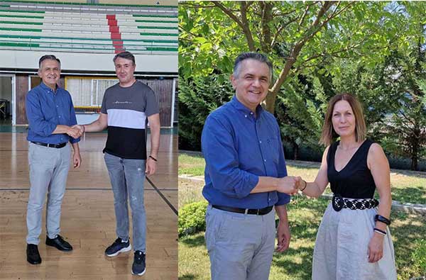 Ο Δημήτρης Τιτέλης και η Ματίνα Αμανατίδου με το Γιώργο Κασαπίδη