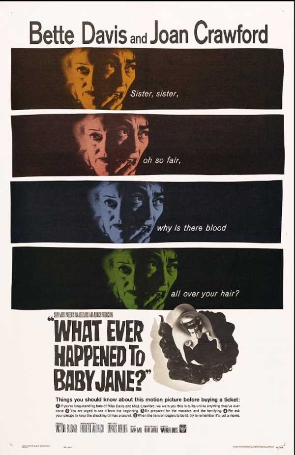 Με την ταινία “ What ever happened to baby jane (1962) / Τι απέγινε η Μπέιμπι Τζέιν; ” συνεχίζονται οι προβολές ταινιών της Βιβλιοθήκης σήμερα Τετάρτη στις 9.00 μ.μ.