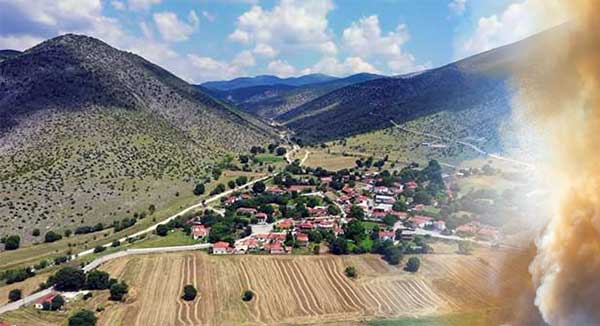 Σε ύφεση η φωτιά στο Βοσκοχώρι