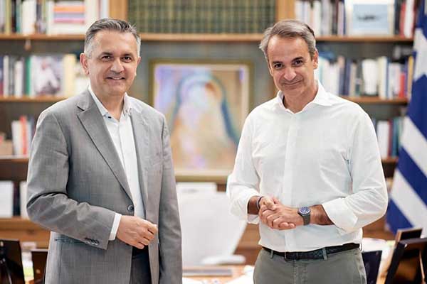 Συνάντηση Μητσοτάκη – Κασαπίδη στο Μέγαρο Μαξίμου