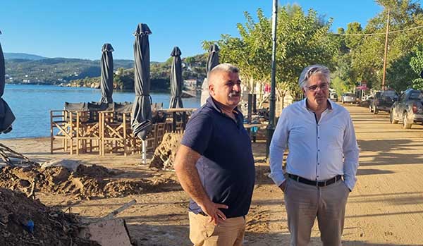 Δήμος Βοΐου: Επίσκεψη του Δημάρχου και αποστολή μηχανήματος έργου στις πληγείσες περιοχές του Δήμου Νοτίου Πηλίου