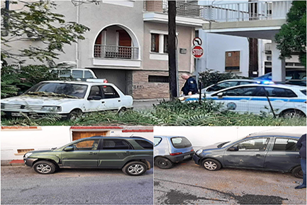 Πέντε τρακαρισμένα σταθμευμένα οχήματα αυτοκίνητα στην οδό Περδικάρη της Κοζάνης – Αγροτικό έπεσε πάνω τους